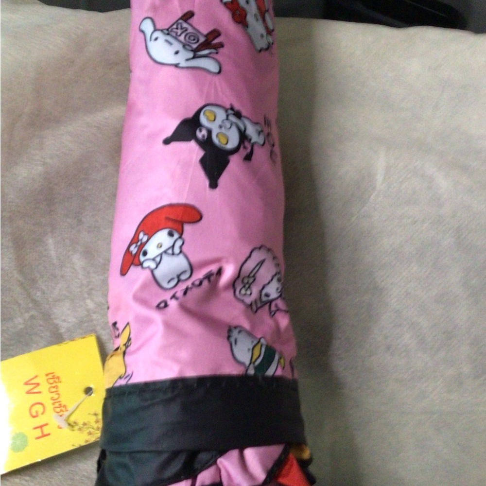Sanrio Characters Pink Foldable Umbrella NWT